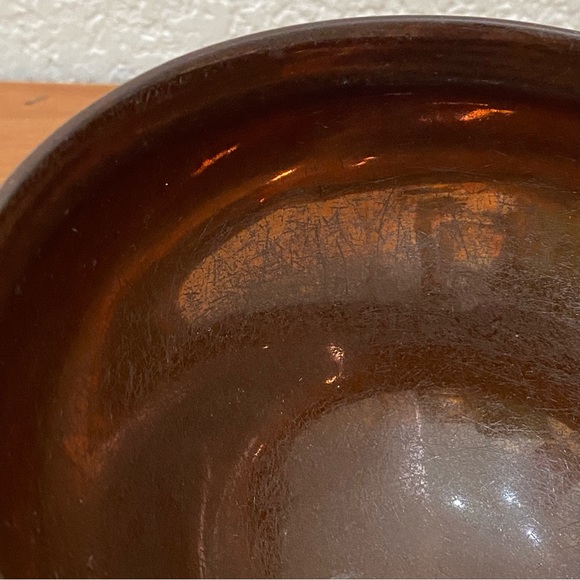 19th Century British Hand Enamelled Relief Molded Floral Band Copper Luster Bowl - Picture 9 of 13